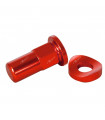 GECO M8 SET RING LOCK SPACERS AND NUT (RED)