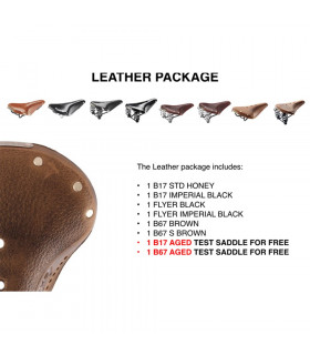 LEATHER PACKAGE SADDLE.