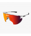 SCICON AEROWING LAMON CRYSTAL GLOSS SUNGLASSES (MULTIMIRROR RED LENS)