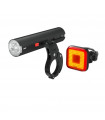 JUEGO LUCES KNOG PWR ROAD 700 + BLINDER SQUARE TRASERA