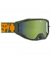 SPY FOUNDATION PLUS SPEEDWAY MATTE GREEN GOGGLES (HD SMOKE OLIVE WITH SPECTRA MIRROR LENS)