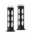 DOMINO DUAL COLORED SCOOTER GRIPS (BLACK/WHITE)